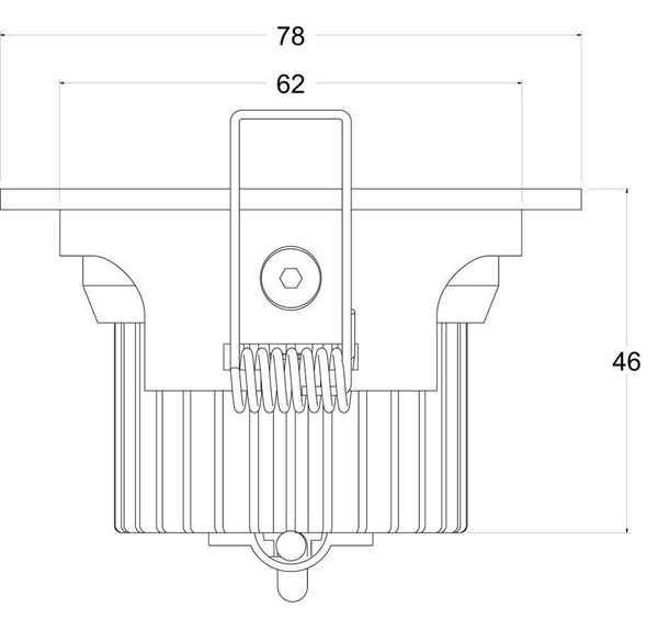 Deko-Light Deckeneinbauleuchte COB-68-350mA-4000K-eckig, silber, Neutralweiß, 45°, 16-17V DC, 350mA 565284