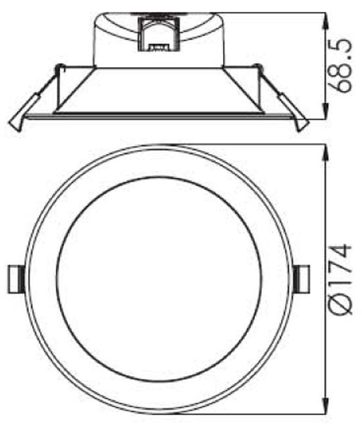 Deko-Light Deckeneinbauleuchte Acrux 145, matt, Warmweiß + Neutralweiß + Kaltweiß, 90°, 130mA 565318