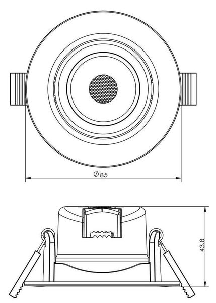 Deko-Light Deckeneinbauleuchte SMD-68-230V-4000K-rund, Neutralweiß, 45° 565339