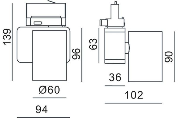 Deko-Light Schienensystem 3-Phasen 230V, Nihal Mini, Warmweiß, schwarz 707037