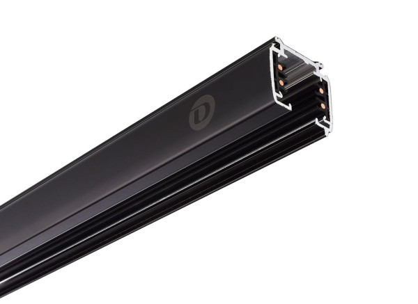 Deko-Light Schienensystem 3-Phasen 230V, D Line Aufbaustromschiene 1m schwarz 710002
