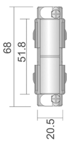 Deko-Light Schienensystem 3-Phasen 230V, D Line elektrischer Verbinder grau 710016