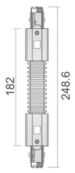 Deko-Light Schienensystem 3-Phasen 230V, D Line Flexverbinder links-rechts schwarz 710041