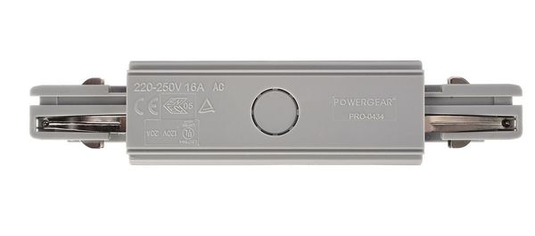 Deko-Light Schienensystem 3-Phasen 230V, D Line elektrischer Längsverbinder links-rechts grau 710043