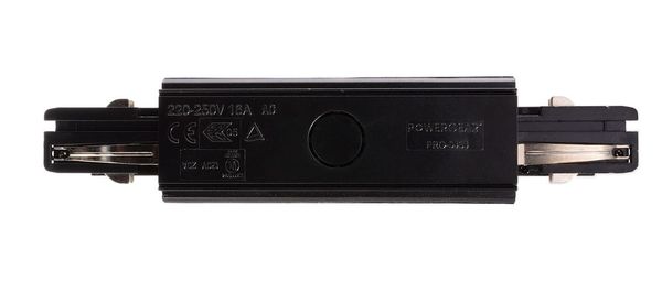 Deko-Light Schienensystem 3-Phasen 230V, D Line elektrischer Längsverbinder links-rechts schwarz 710044