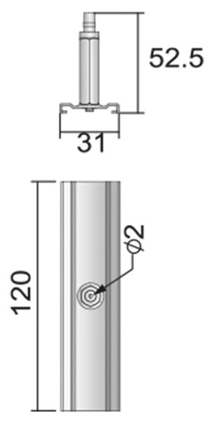 Deko-Light Schienensystem 3-Phasen 230V, D Line Seilabhängungshalter mit Deckenrosette 15m 710048