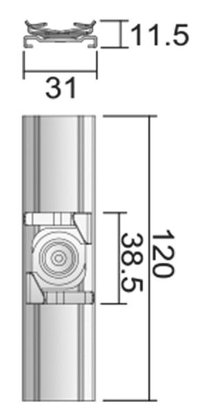 Deko-Light Schienensystem 3-Phasen 230V, D Line Rasterdecken Schnellmontageklammer 710051