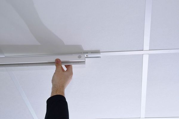 Deko-Light Schienensystem 3-Phasen 230V, D Line Rasterdecken Schnellmontageklammer grau 710052