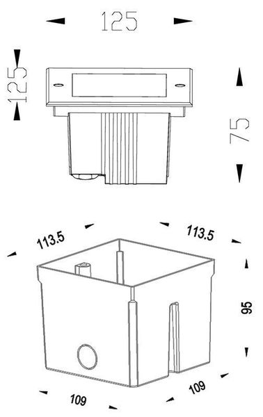 Deko-Light Bodeneinbauleuchte Square II WW, Warmweiß, IP67 730248