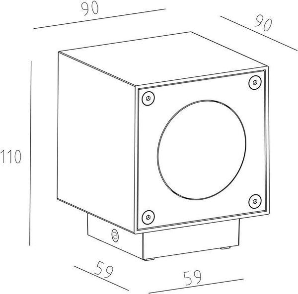 Deko-Light Wandaufbauleuchte Cubodo W, Warmweiß, weiß, IP54 730380