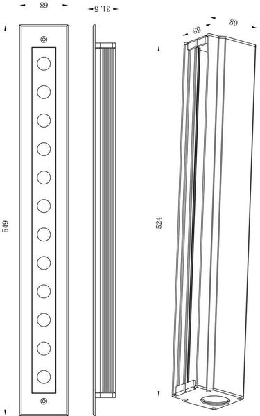 Deko-Light Bodeneinbauleuchte Line V WW, Warmweiß, IP67 730434