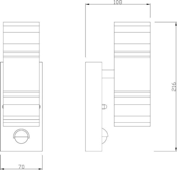 Deko-Light Wandaufbauleuchte Zilly II Up and Down Motion, GU10, 2x max. 35W, Edelstahl, silber, IP44 731011
