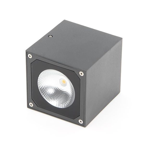 Deko-Light Wandaufbauleuchte Cubodo II Double DG, Warmweiß, dunkelgrau, IP54 731015