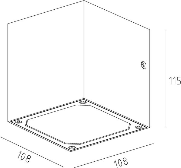 Deko-Light Wandaufbauleuchte Cubodo II Double SG, Warmweiß, silber, IP54 731019