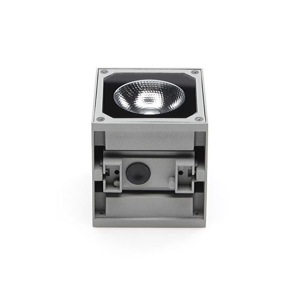 Deko-Light Wandaufbauleuchte Cubodo II Single SG, Warmweiß, silber, IP54 731025