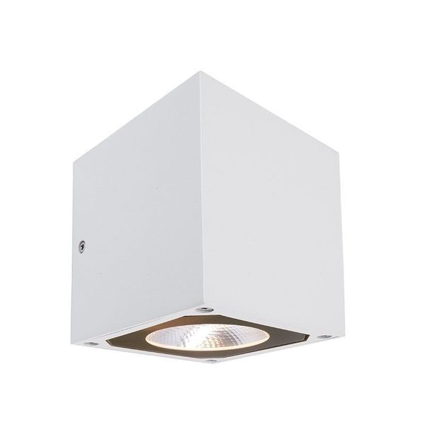 Deko-Light Wandaufbauleuchte Cubodo II Single W, Warmweiß, weiß, IP54 731026