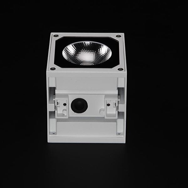 Deko-Light Wandaufbauleuchte Cubodo II Single W, Warmweiß, weiß, IP54 731026