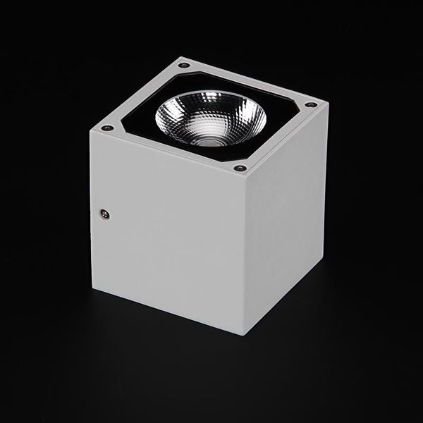Deko-Light Wandaufbauleuchte Cubodo II Single W, Warmweiß, weiß, IP54 731026