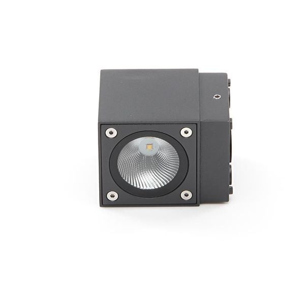 Deko-Light Wandaufbauleuchte Cubodo II Single DG Mini, Warmweiß, dunkelgrau, IP54 731029