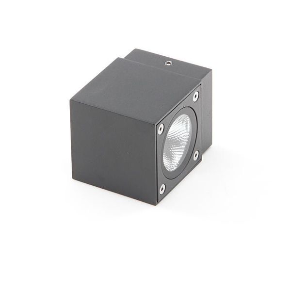 Deko-Light Wandaufbauleuchte Cubodo II Single DG Mini, Warmweiß, dunkelgrau, IP54 731029