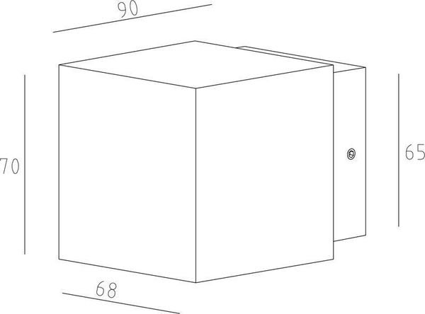 Deko-Light Wandaufbauleuchte Cubodo II Single DG Mini, Warmweiß, dunkelgrau, IP54 731029