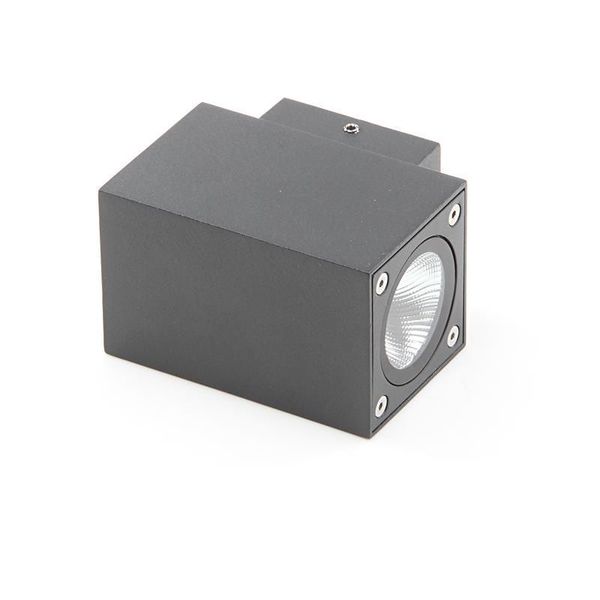 Deko-Light Wandaufbauleuchte Cubodo II Double DG Mini, Warmweiß, dunkelgrau, IP54 731030