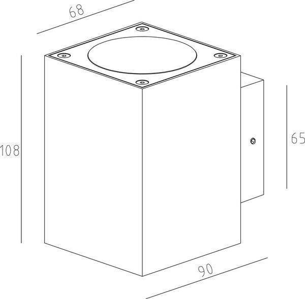 Deko-Light Wandaufbauleuchte Cubodo II Double DG Mini, Warmweiß, dunkelgrau, IP54 731030