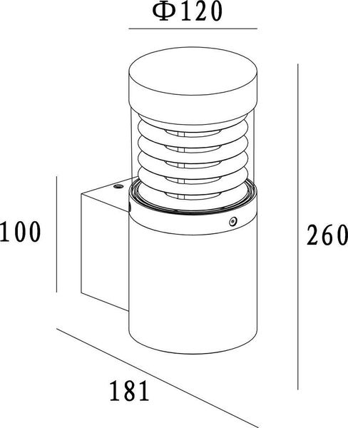 Deko-Light Wandaufbauleuchte Ortis, Warmweiß, dunkelgrau, IP54 731031