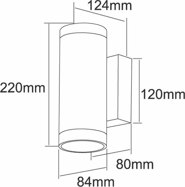Deko-Light Wandaufbauleuchte Mobby II Double, Warmweiß, Aluminium , IP55 731071