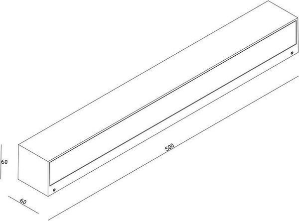 Deko-Light Wandaufbauleuchte Linear I Single, Warmweiß, Dunkelgrau, IP65 731134