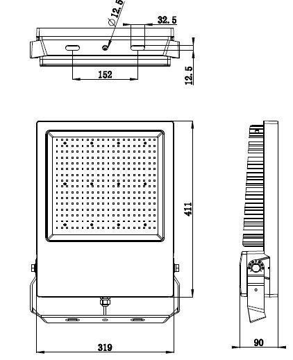 Deko-Light Boden- / Wand- / Deckenleuchte Atik, Neutralweiß, schwarz, IP65/IP44 732098