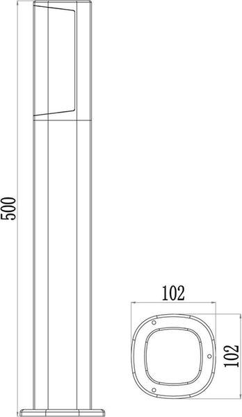 Deko-Light Stehleuchte Beacon II Motion, Warmweiß, Verkehrsgrau B RAL 7043, IP44 733006