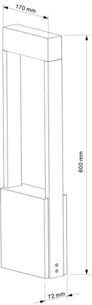 Deko-Light Stehleuchte Chertan 600, Warmweiß, dunkelgrau,IP54 733044