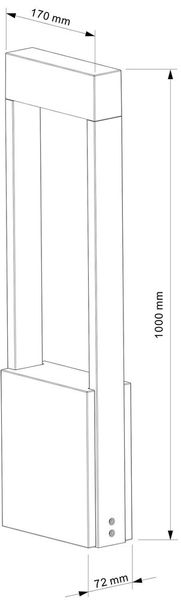 Deko-Light Stehleuchte Chertan 1000, Warmweiß, dunkelgrau,IP54 733045