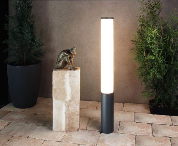 Deko-Light Stehleuchte Alhena, Warmweißschwarzgrau, IP65 733057
