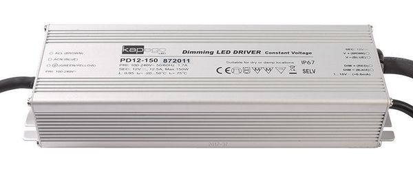 Deko-Light LED-Netzgerät, IP, DIM, CV, PD12-150-1-10V, dimmbar 1-10V, 150W 872011