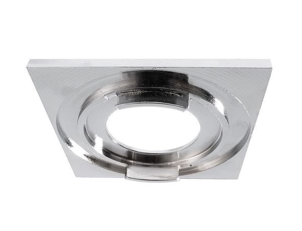 Deko-Light Abdeckung Chrom eckig für COB 68 IP65 + Mizar II, Alu, Silber, Chrom, 83mm 930077