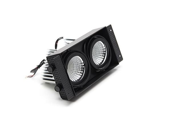 Deko-Light Kardaneinsatz ohne Rahmen für Modular Sytem COB, Aluminium, Signalschwarz, mattiert, 305mm 930097