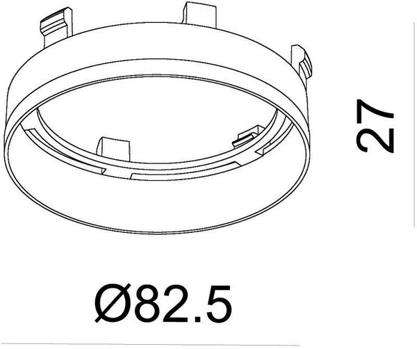 Deko-Light Reflektor Ring Silber für Serie Nihal, Silber-matt 930365