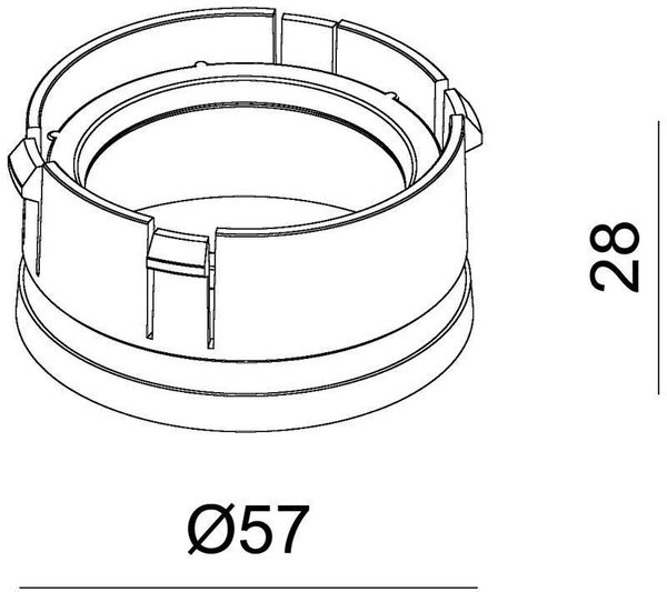 Deko-Light Reflektor Ring Silber für Serie Klara / Nihal Mini / Rigel Mini / Can, Silber-matt 930366