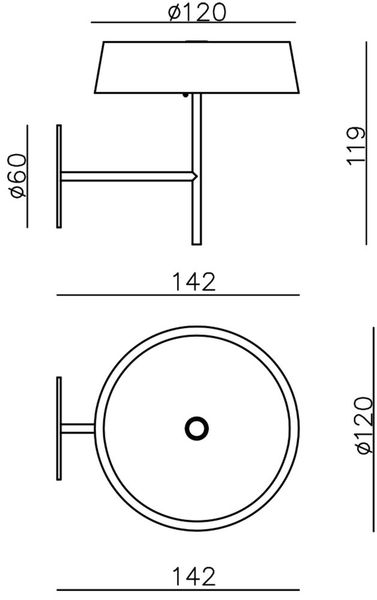 Deko-Light Wandhalter für Magnetleuchte Miram Gelb, Gelb 930622