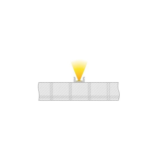 Deko-Light U-Profil flach AU-01-08 für 8 - 9,3mm LED Stripes, Alu, Silber-matt, eloxiert,1m 970000