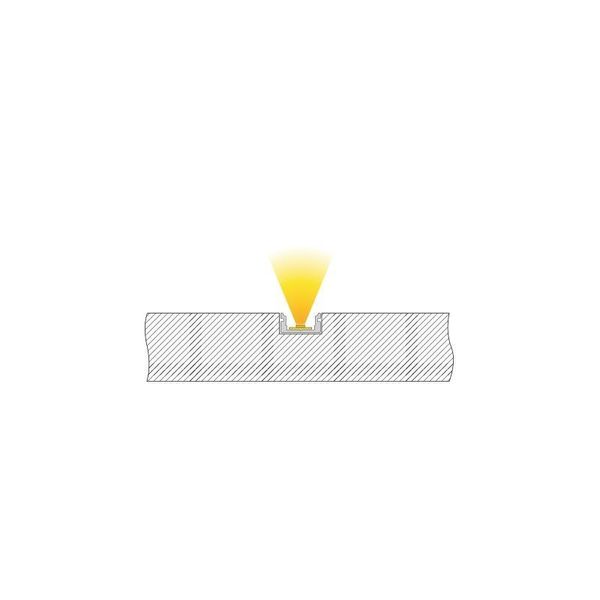 Deko-Light U-Profil flach AU-01-08 für 8 - 9,3mm LED Stripes, Alu, Silber-matt, eloxiert,1m 970000