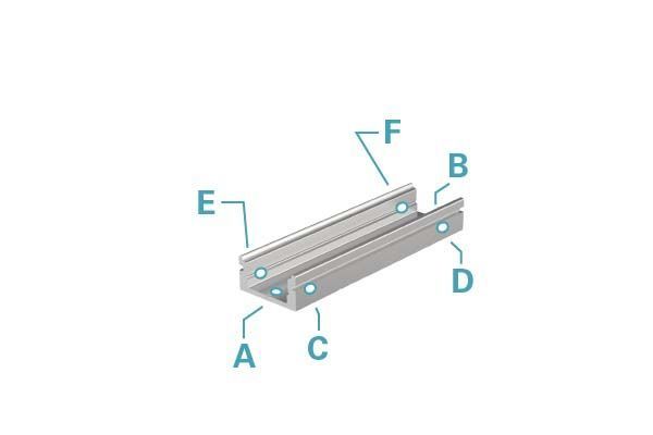 Deko-Light U-Profil flach AU-01-08 für 8 - 9,3mm LED Stripes, Alu, Silber-matt, eloxiert,1m 970000
