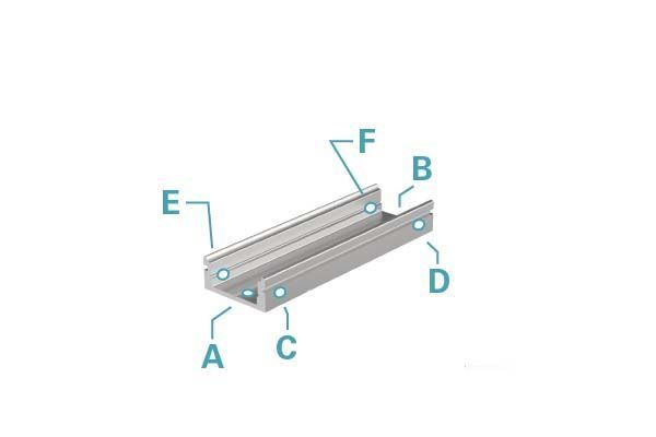 Deko-Light U-Profil flach AU-01-10 für 10 - 11,3mm LED Stripes, Alu, Silber-matt, eloxiert,1m 970020