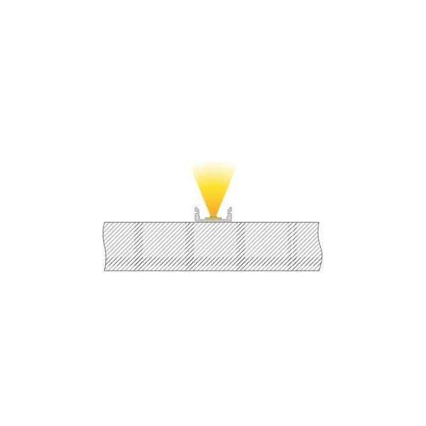 Deko-Light U-Profil flach AU-01-12 für 12 - 13,3mm LED Stripes, Alu, Silber-matt, eloxiert,1m 970040