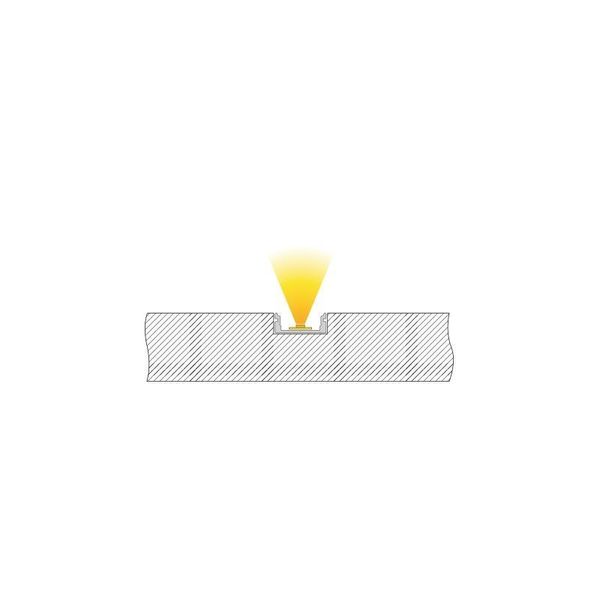 Deko-Light U-Profil flach AU-01-12 für 12 - 13,3mm LED Stripes, Alu, Silber-matt, eloxiert,1m 970040