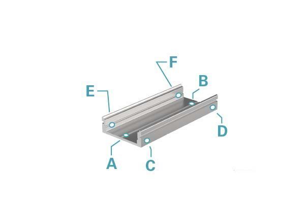 Deko-Light U-Profil flach AU-01-15 für 15 - 16,3mm LED Stripes, Alu, Silber-matt, eloxiert,1m 970060