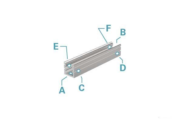Deko-Light U-Profil hoch AU-02-05 für 5 - 5,7mm LED Stripes, Alu, Silber-matt, eloxiert,1m 970180