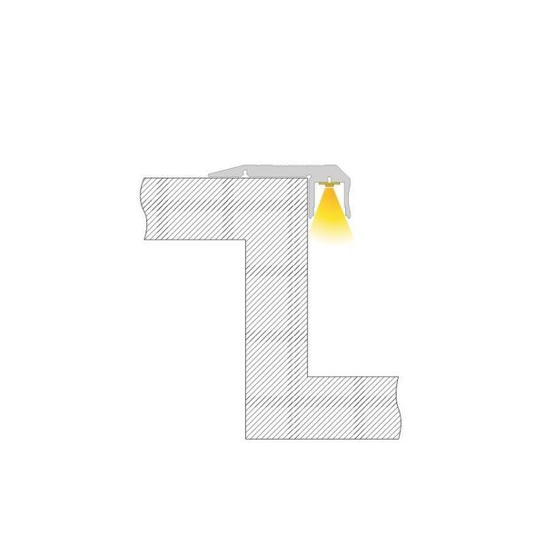 Deko-Light Treppenstufen-Profil AL-02-10 für 10 - 11,3mm LED Stripes, Alu, Silber-matt, eloxiert,1m 970520